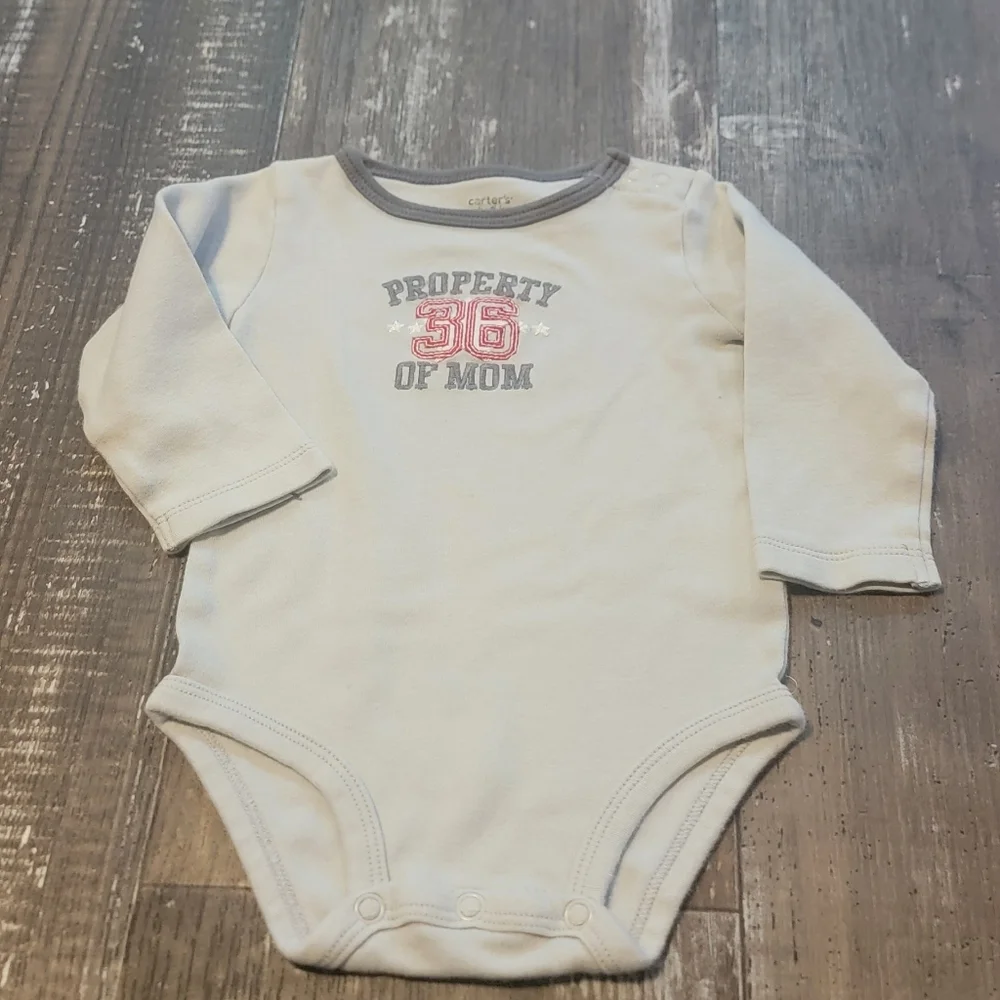 Carter's Gray and Pink Bodysuits Soft Cotton Comfort